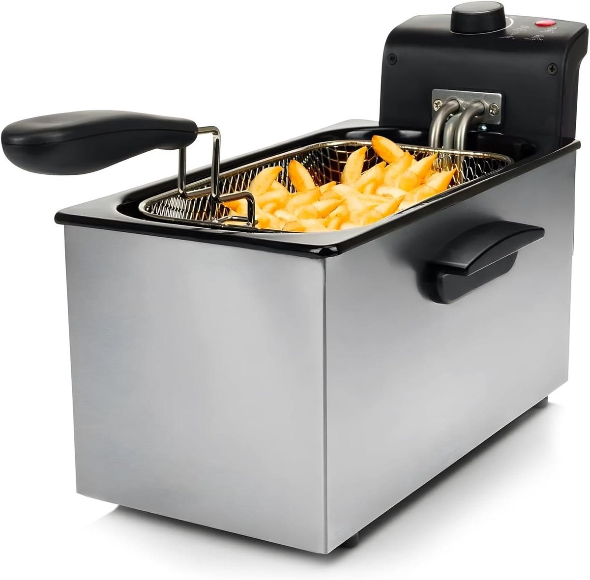 Roestvrijstalen Friteuse - Frituurpan - Lekker Frituren - Koelzone Technologie - 3 Liter - Zilver