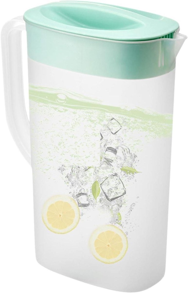 Waterkan Koelkast - Ijskoffiekan Limonade - Dranken Koelen - Ruimtebesparend Ontwerp - 2500ml - Groen