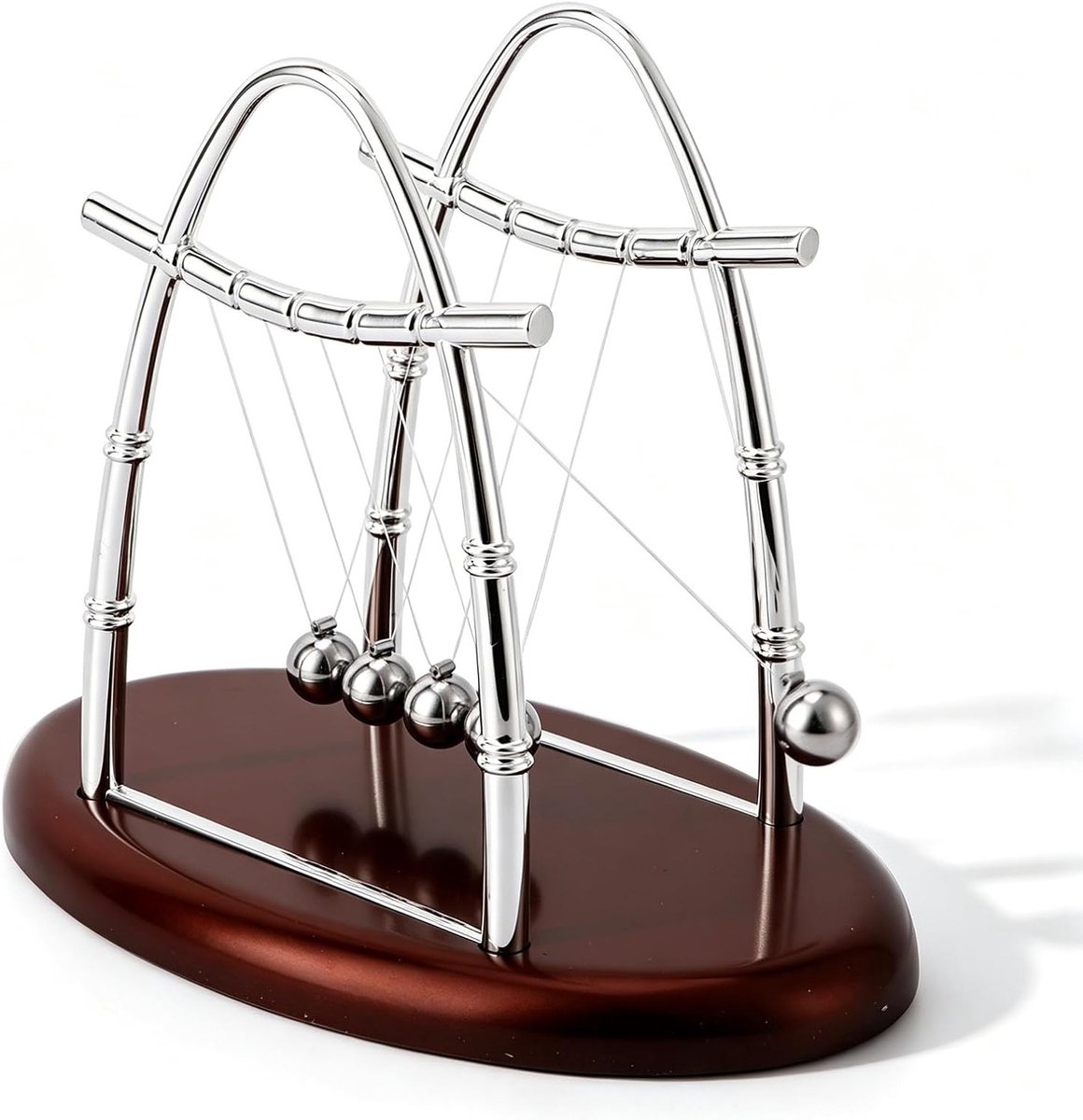 Balanspendel met Stalen Ballen - Newton's Cradle Speelgoed voor Fysica en Wetenschap, Deco