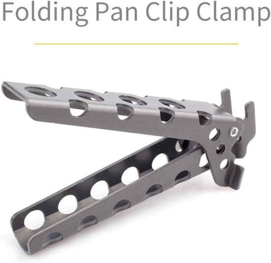 Pan Klem - Pot Houder - Kamperen Koken - Inklapbaar Handvat - 12.5 cm - Zilver — afbeelding 5