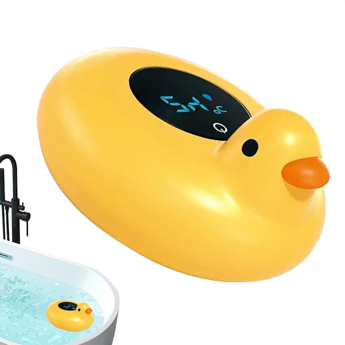 Badthermometer Kinderen - Watermeter Dier - Veilig Baden - Stil Alarm Functie - 12 cm Lengte - Eendengeel