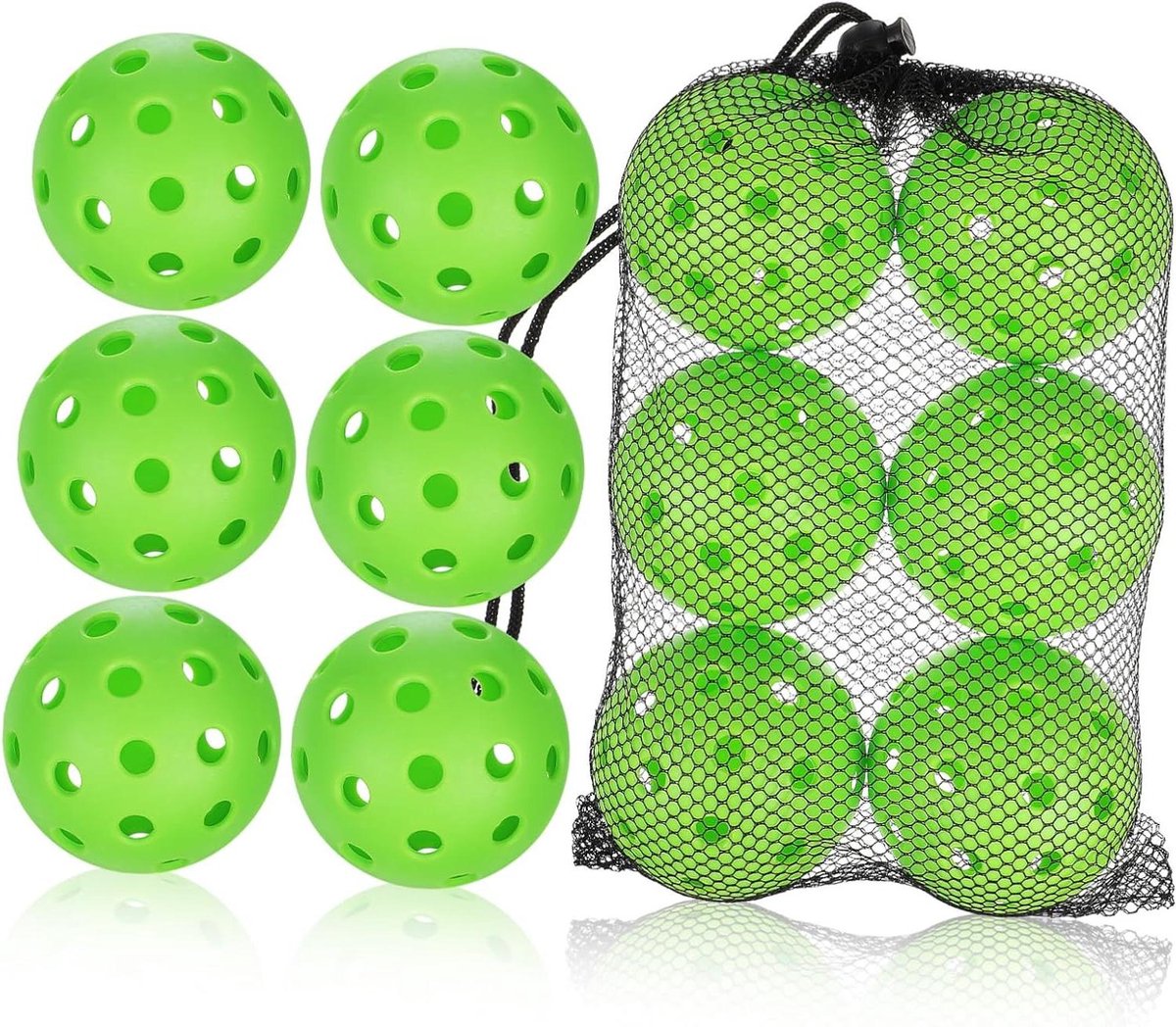 Oefenballen Set - Trainingsballen - Sportvaardigheden Trainen - Uniek Gatenontwerp - 12 Stuks - Groen