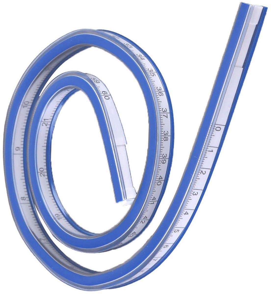 JHUBERS- Flexibele Liniaal 60cm - Sterk/Vinyl - Dubbelzijdig - Ideaal voor Tekeningen/Engineering - Vervormbaar - Schokbestendig - Tekenliniaal