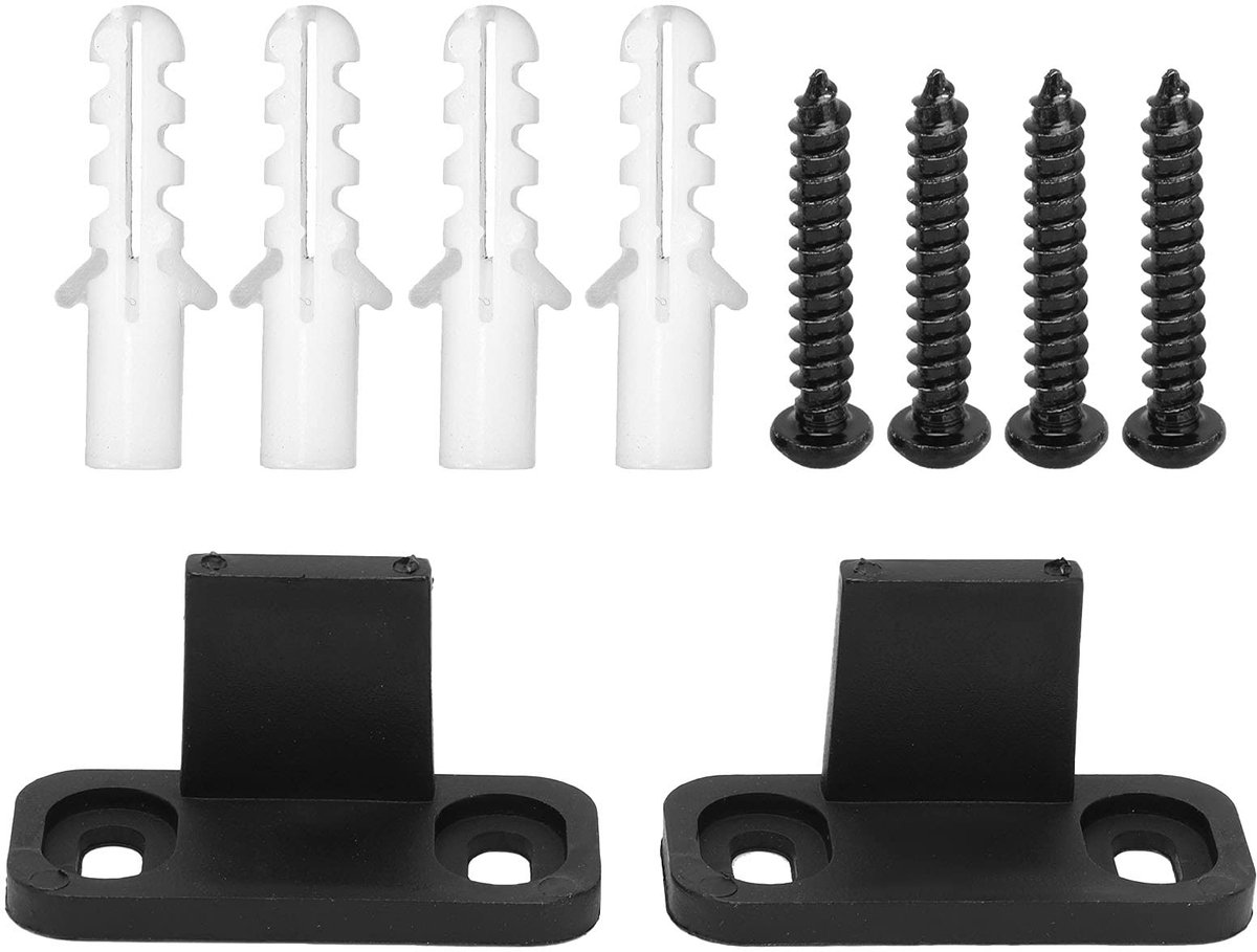 JHUBERS- Deurgids Verstelbaar - Vloergids - Universele Beugel - Plastic - Set van 2 - Geschikt voor Schuifdeuren