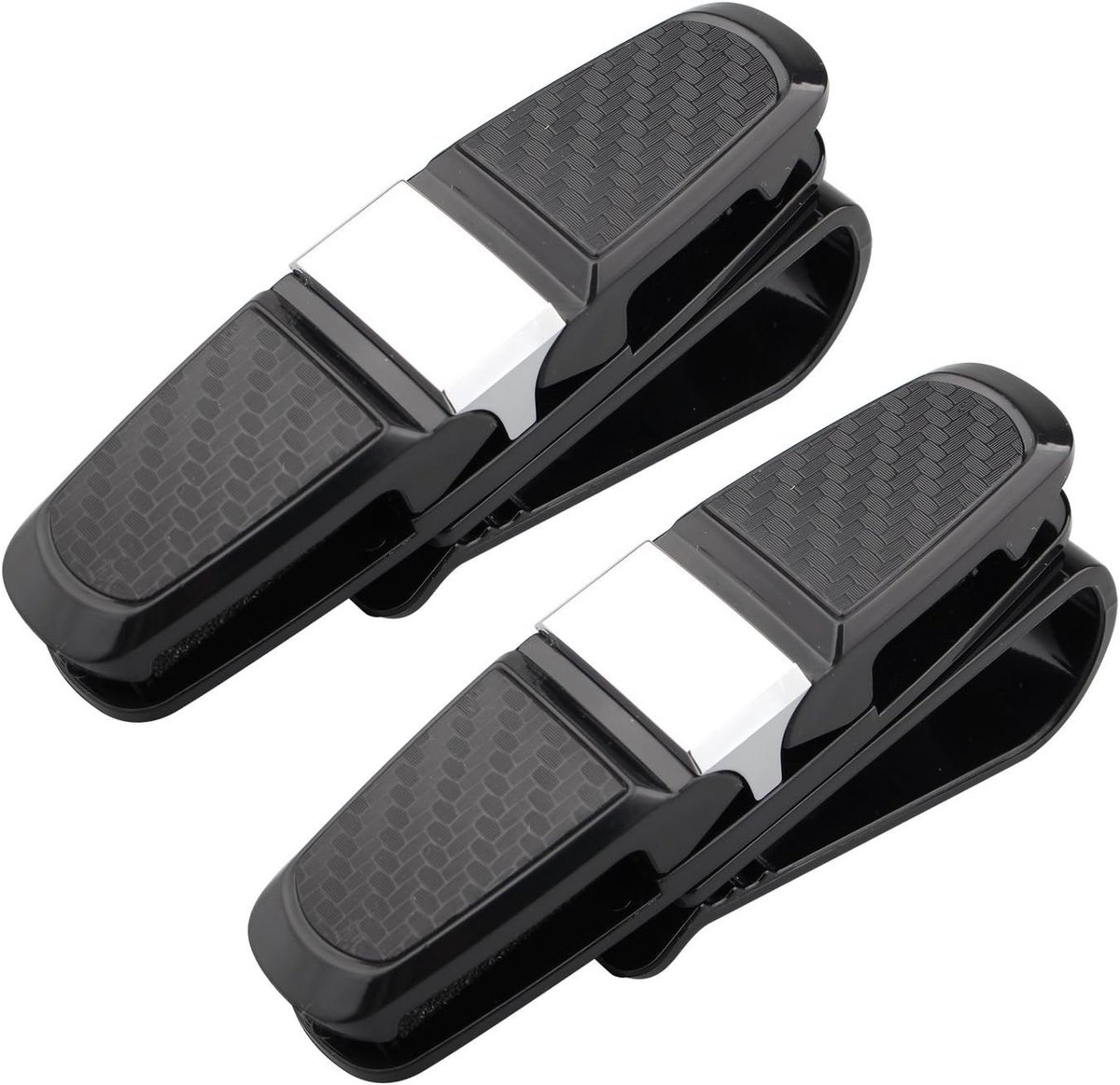 Solidchoice- Brilhouder 180° Rotatie - Zonnebrilhouder Auto - Brilhouder voor Auto - Zelfklevend - Geschikt voor 2 Pairs - ABS Kunststof