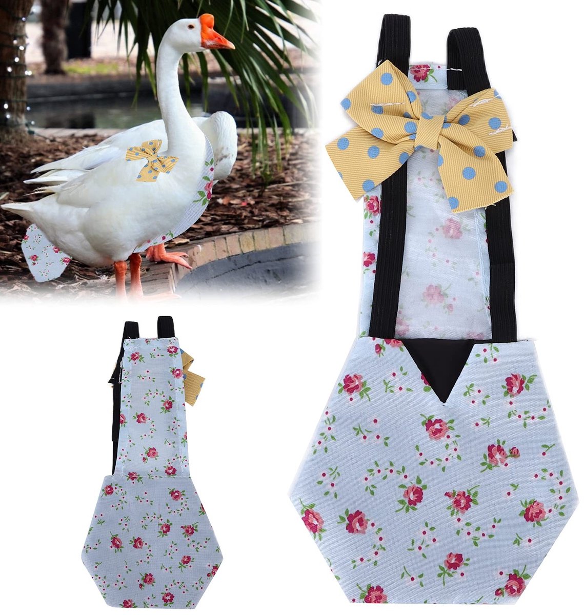 ZEYNOMAX- Kip Luier Wasbaar - Huisdier Kleding - Eend/Gans Luier - Zacht Polyester - Comfortabel - Herbruikbaar - Huisdierluier