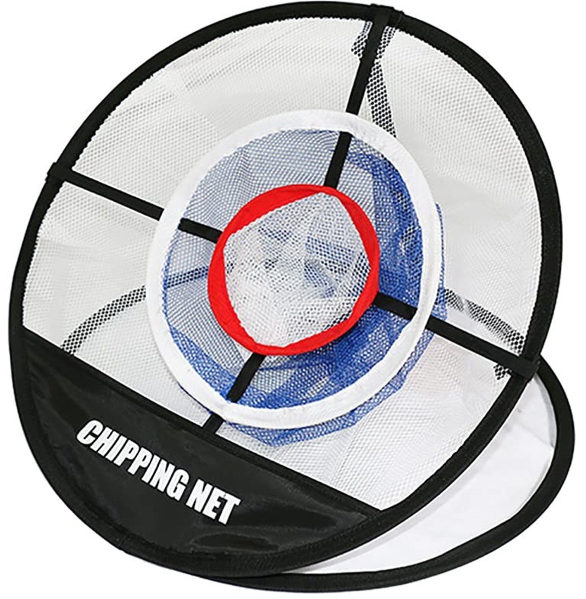 JHUBERS- Golfnet Opvouwbaar - Golf Chippingnet - Pop Up Oefennet - Binnen/Buiten Gebruik - Drie Doelen - Scheurbestendig