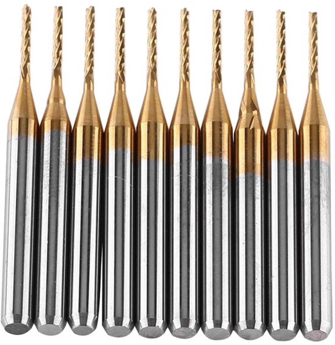 Allecto - Cnc Frees Cutter Set - 10-delige set met 3.17mm Tungsten