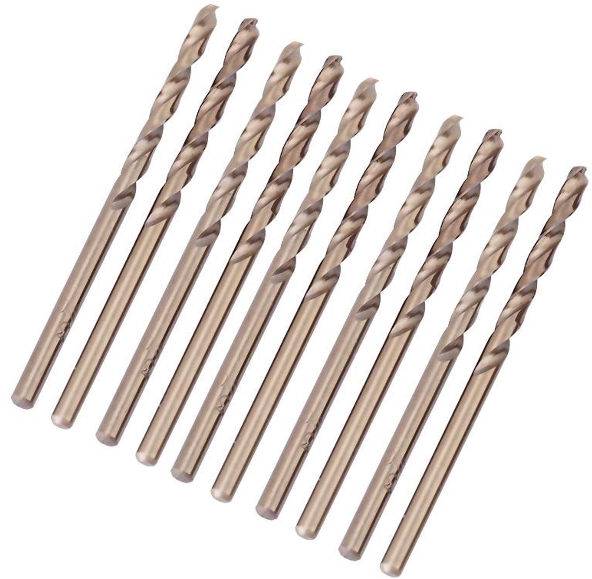 JHUBERS- Metaalboor Set 10 Stuks - HSS-CO/M35 - Roestvrij Staal - Kobaltboren - Hoge Slijpprecisie - Duurzaam Gebruik - Boorset