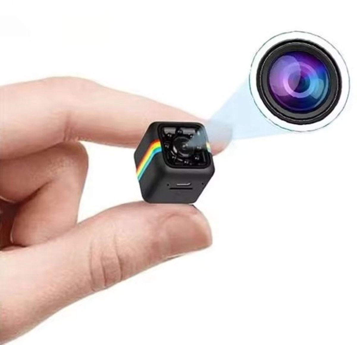 1080p Mini Beveiligingscamera Draadloos - Camera met Bewegingsdetectie, Nachtzicht, Beveiligingswaarschuwingen voor Binnen en Buiten, Voor Thuis en Tuin