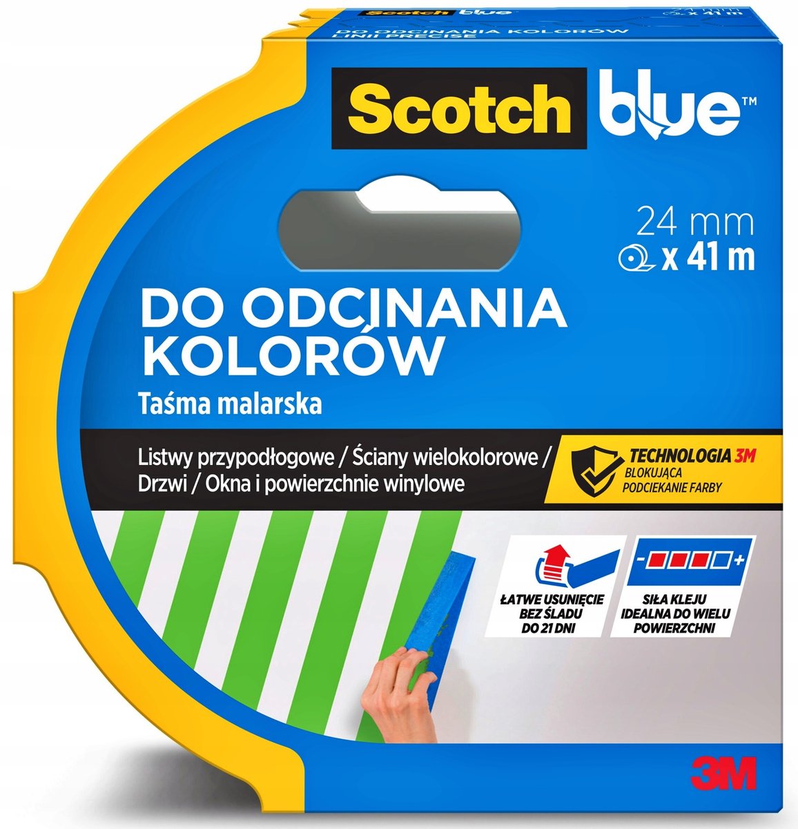 Scotch Blauwe Afplaktape voor Scherpe Randen 24mm x 41m