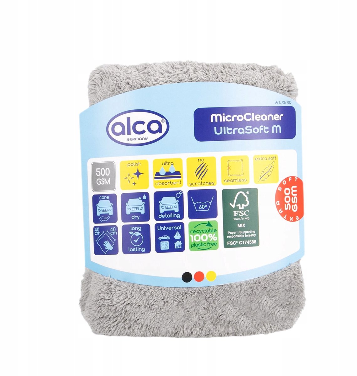 Alca UltraSoft L Microvezeldoek Grijs 40x40cm 500 g/m²