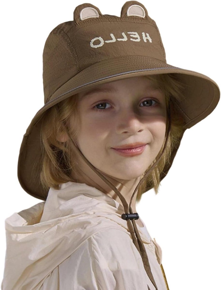 Kinder Zonnehoed - Zomerpet Nekbescherming - Bescherming Tegen Zon - Hoge UV Bescherming - 3-10 Jaar - Print