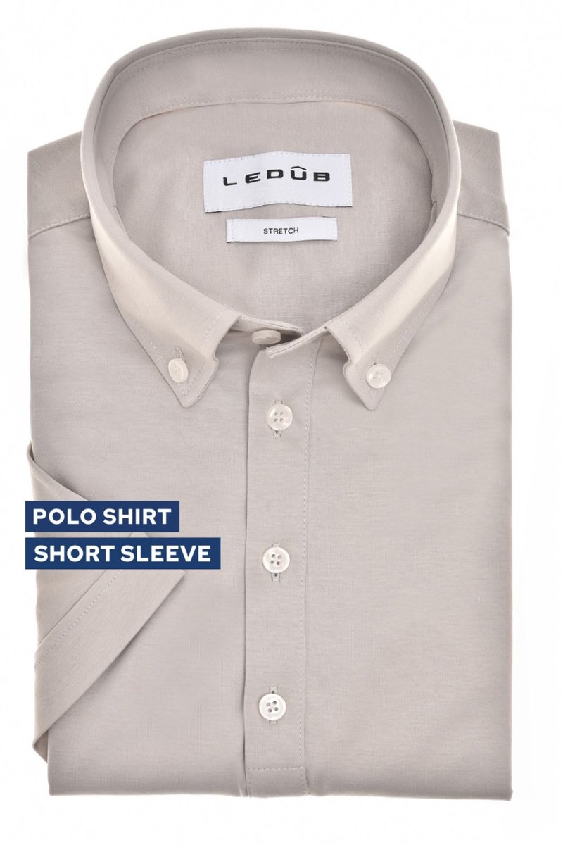 Ledûb Polo Short Sleeve Button-Down Jersey Colored Buttons Licht Grijs / male