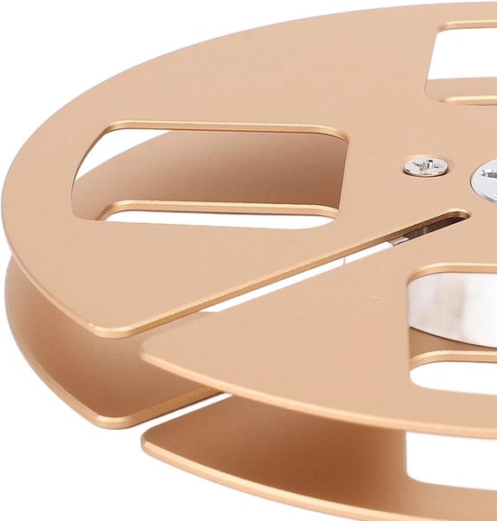 Lege Spoel - Tape Spoel - Muziek Opnemen - Aluminium Constructie - 5 Inch Diameter - Goud — afbeelding 5