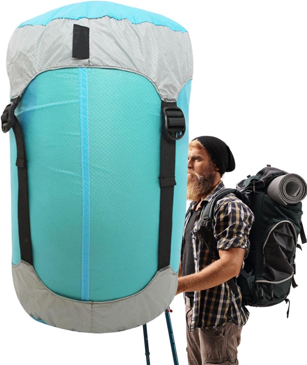 Compressiezakken voor reizen - Nylon zakjes - Ruimte besparen - Waterdicht en anti-scheur - Maat S - Blauw