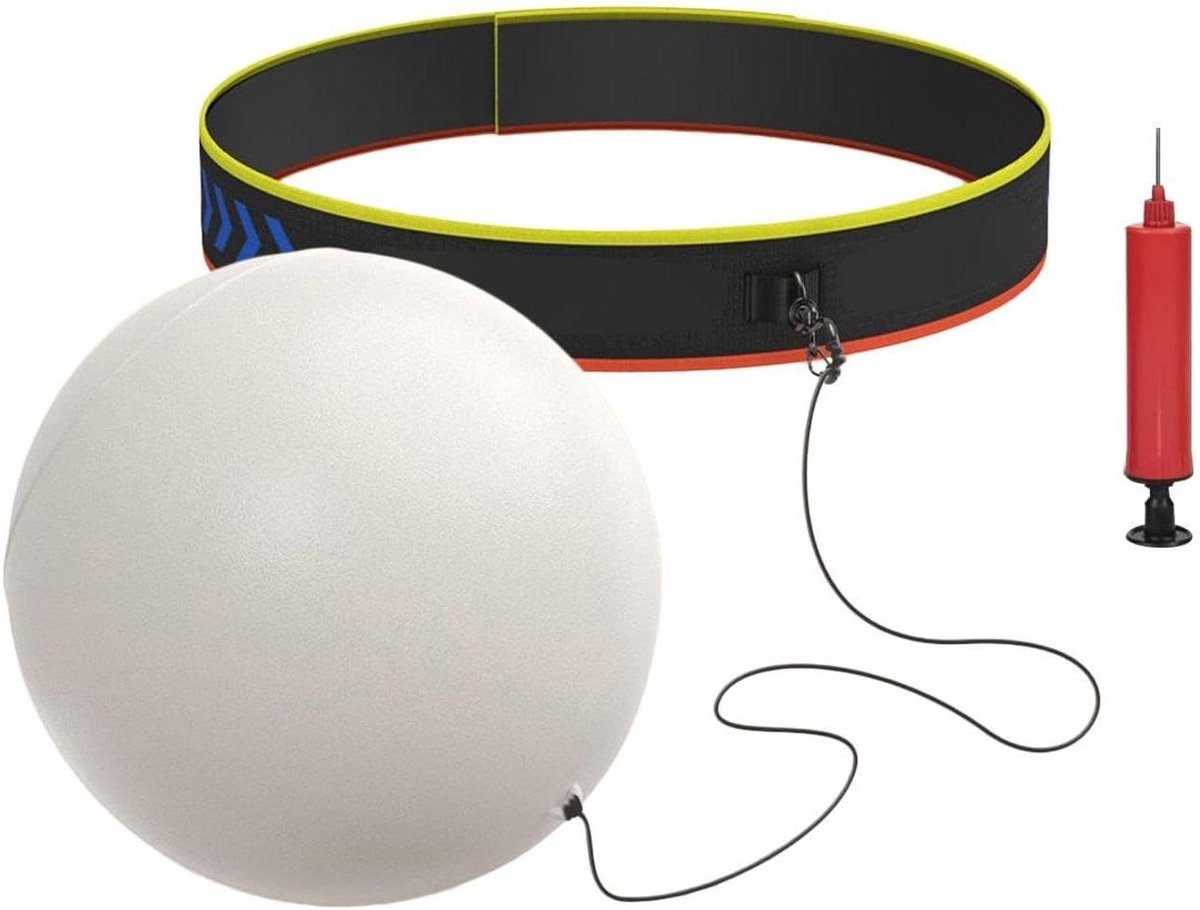 Boksen Reflexbal - Indoor Oefenbal - Reactiesnelheid Trainen - Verstelbare Hoofdband - Opblaasbaar - Wit