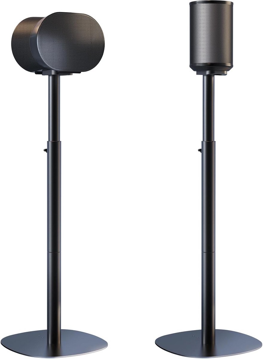 Speaker Stands - Audio Voetstukken - Optimaal Geluid - Verstelbare Hoogte - 74-99cm - Zwart