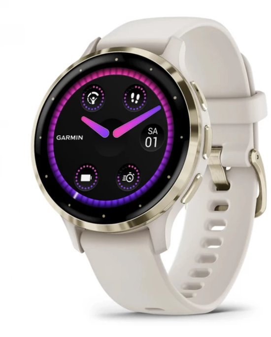 Garmin Venu 3s - Smartwatch - AMOLED-Scherm - 41mm - Ivory