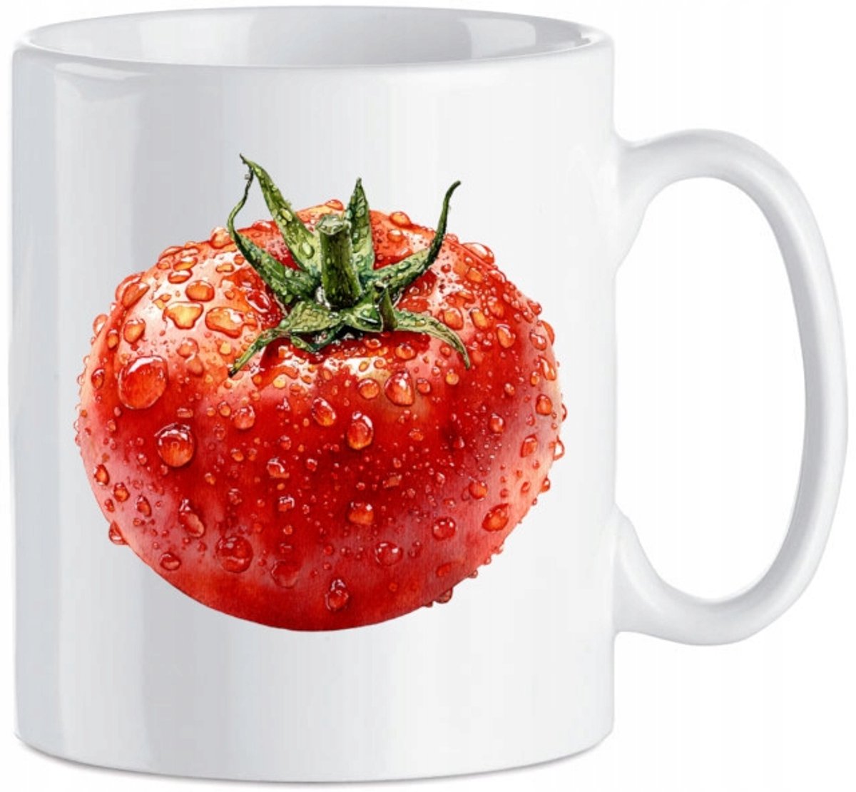 Moderne Keramische Mok met Tomatenprint - Leuk Cadeau