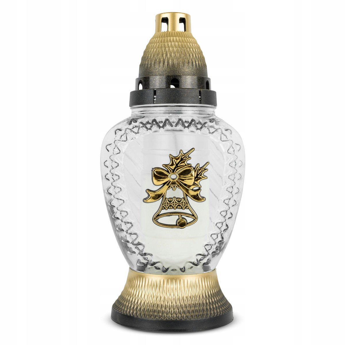 Gouden Kerstkaars 'Dzwoneczek' 25 cm met Woondecoratie Inclusief Brandstof