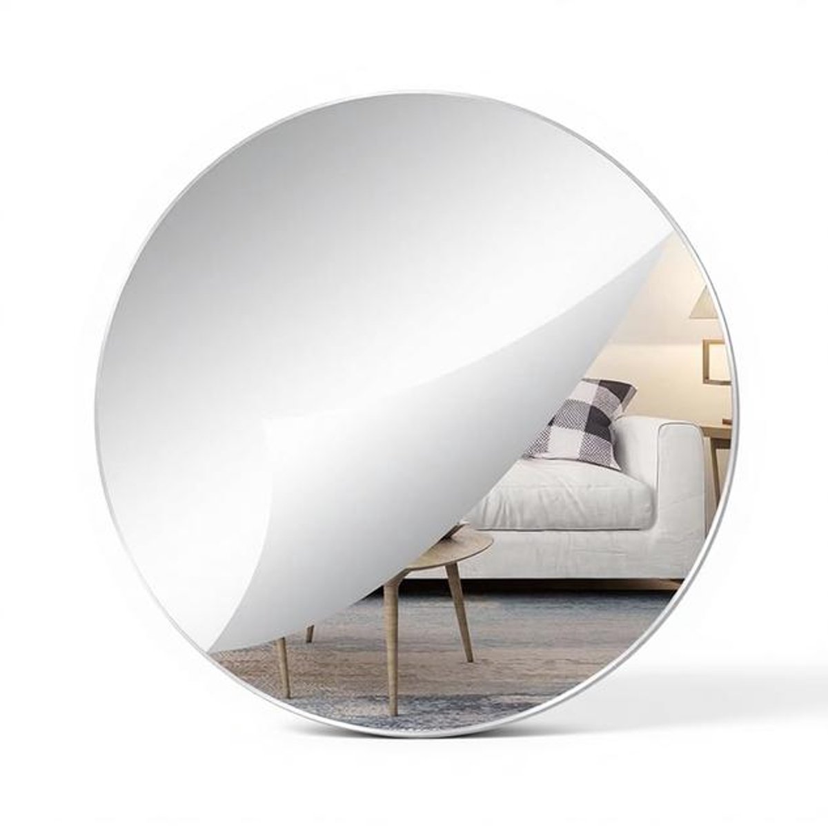 Maison Elara Ronde zelfklevende spiegel 30 cm - Lijstloze wandspiegel voor decoratie