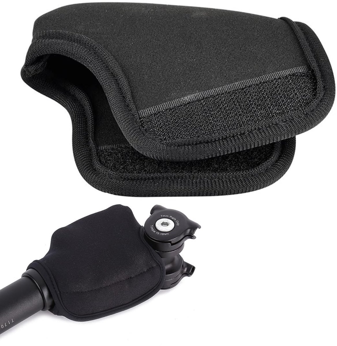 Dailygoods- Zadelpenbescherming 1 stuk - Vingerbescherming - Eenvoudig te installeren - Neopreen hoes - Zelfklevende klittenbandsluiting - Kinderveiligheid - Zadelbuisbeschermer