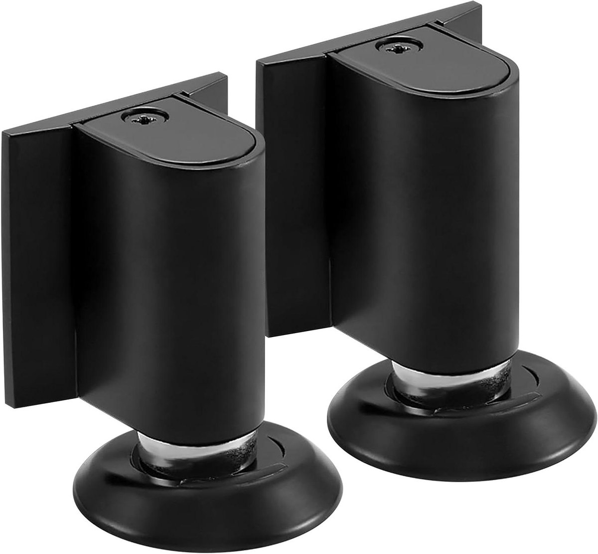 Magnetische deurstopper - Deurhouder set - Deuren open houden - Zonder boren plakken - 2 stuks - Zwart