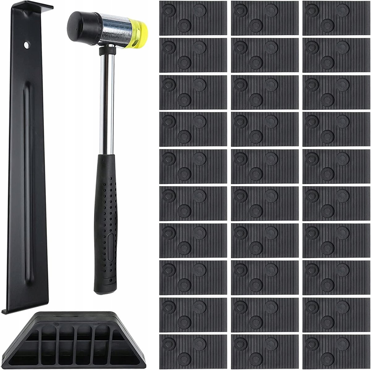 Montageset Laminaat: Hamer, Trekhaak, Blok & 30 Wiggen