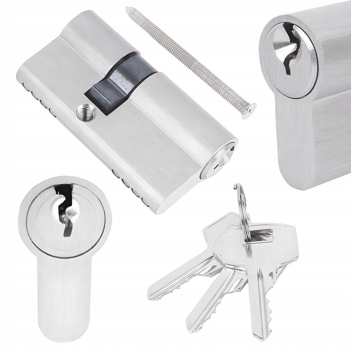 A&B Cilinder 30/40 Nikkel - Veiligheidsslot met 3 sleutels