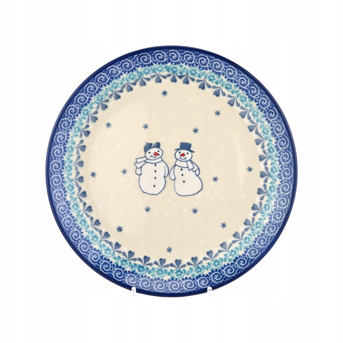 Bolesławiec dessertbord 20 cm - handgemarkeerd keramiek
