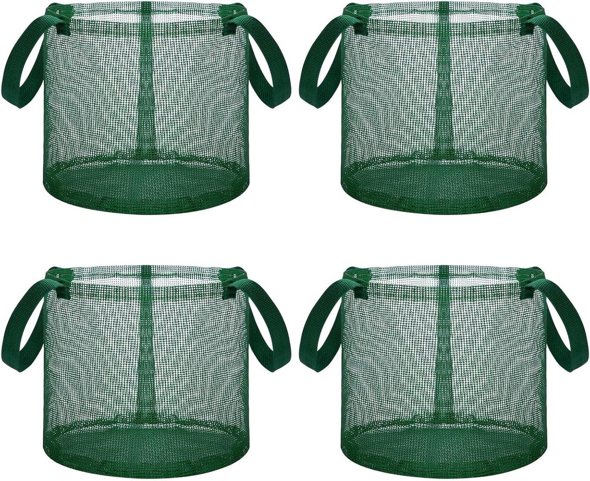 Vijvermanden Opvouwbaar - Plantenmand Gaas - Waterplanten Kweken - Ademend Wortelsysteem - 18x18x18 cm - Groen