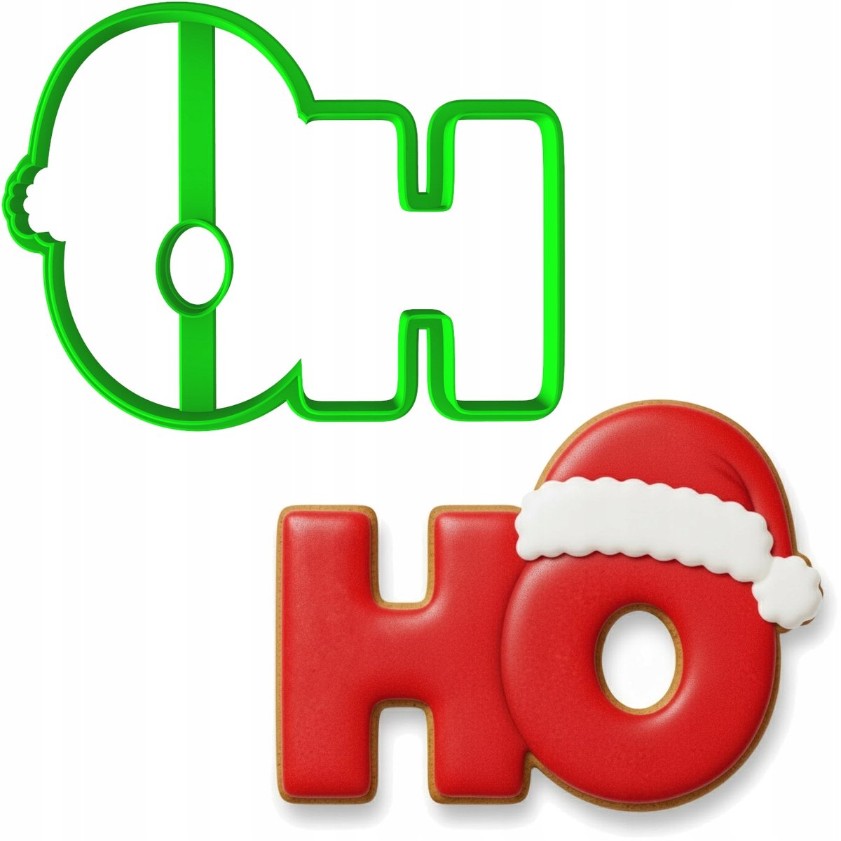 Kerstkoekjesvorm 'HO HO' 10cm - Perfect voor Sinterklaas in Kerst