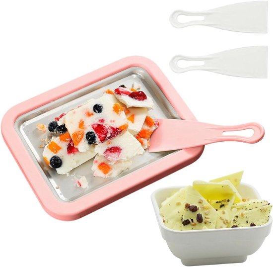 Foto: Ijs bereidingsmachine yoghurt bak thuis desserts maken lichtgewicht draagbaar 22 6 cm roze