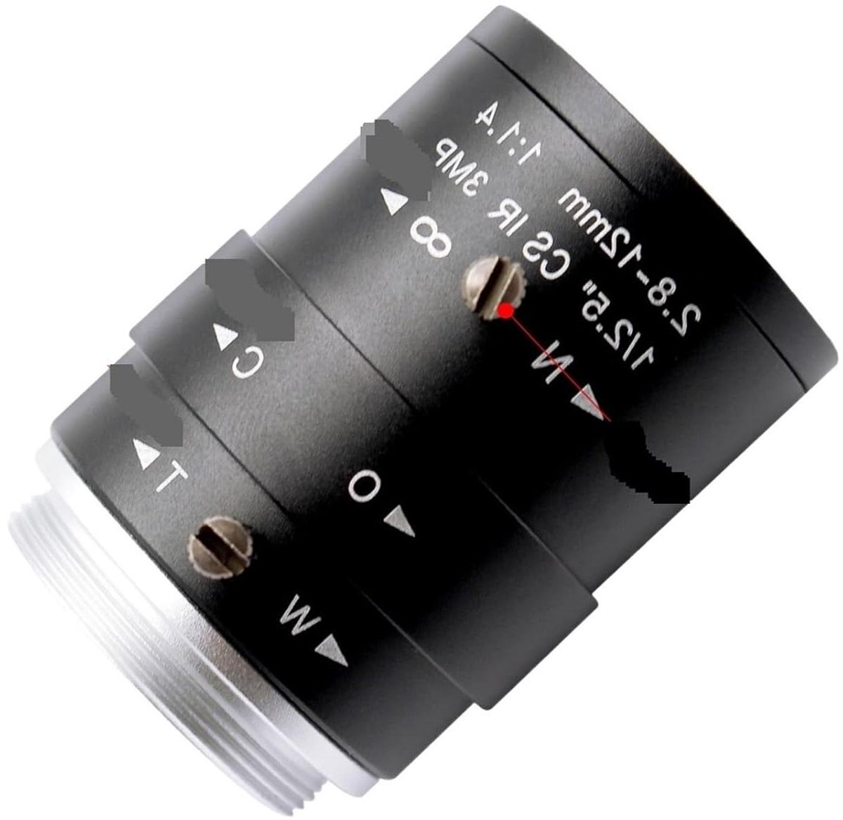 Microscooplens - HD CCTV lens - Beeldvastlegging - Varifocale HD - 2.8-12mm - Zwart