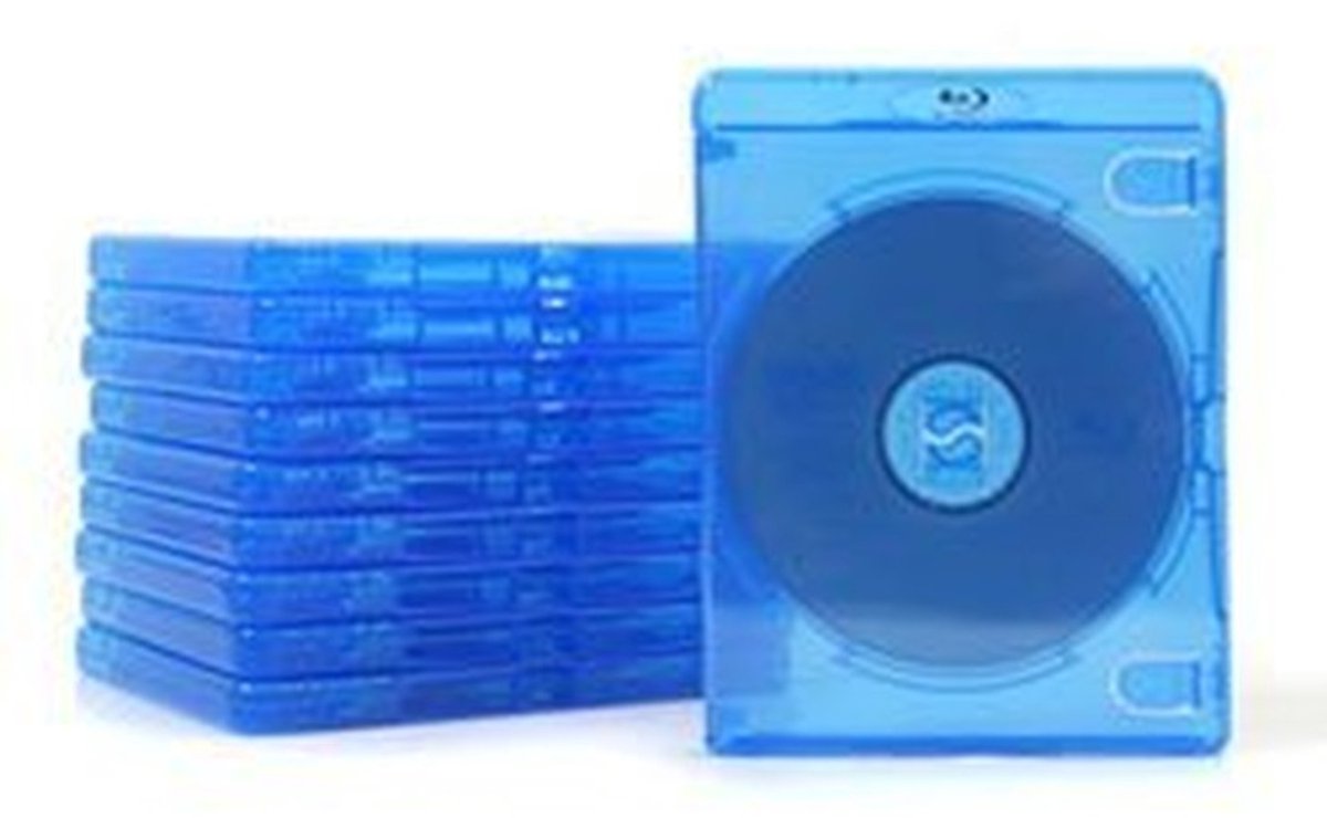 VLEMICO- Opbergkoffers 14 mm - 10 x Blu-Ray - Hoge Kwaliteit - Virgin Plastic - Enkele Disc - Officieel Logo - Blu-ray Hoesjes