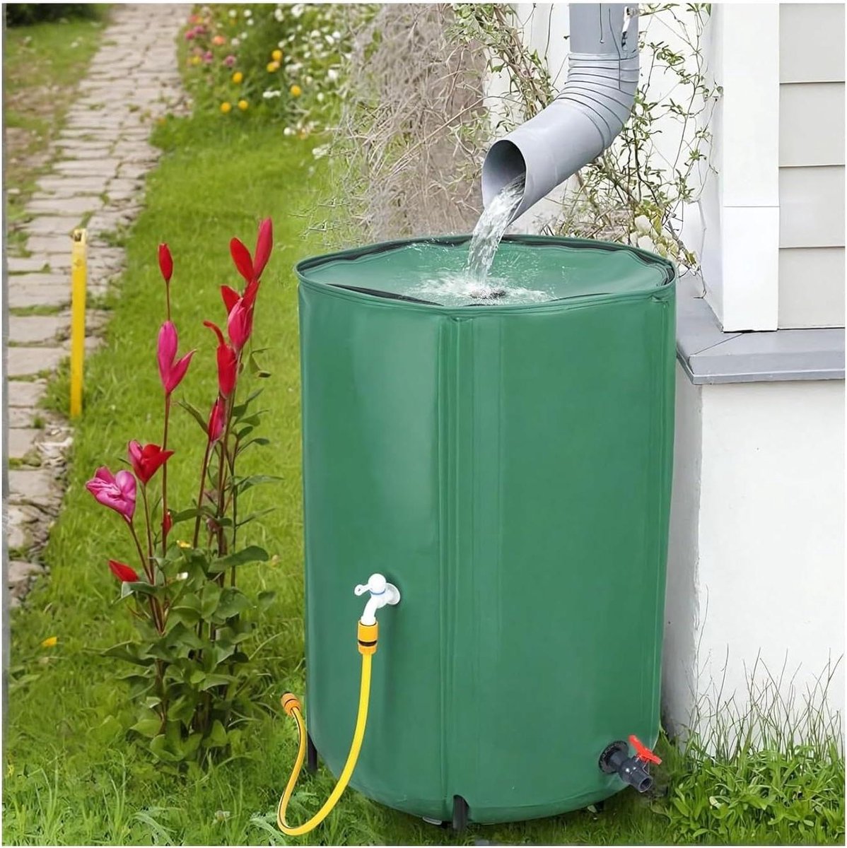 Opvouwbare Regenton - Wateropslag Tas - Regenwater Verzamelen - Milieuvriendelijk Ontwerp - 160 Liter - Groen
