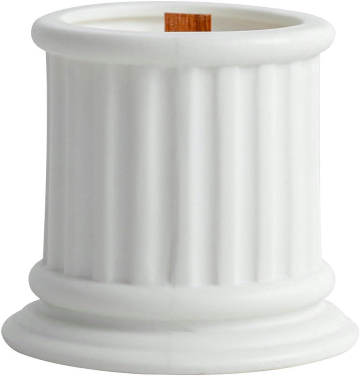 Keramische Kandelaar - Kaarshouder Metaal - Sfeerverlichting Thuis - Mat Zwarte Afwerking - 8 x 8.6 cm - Zwart