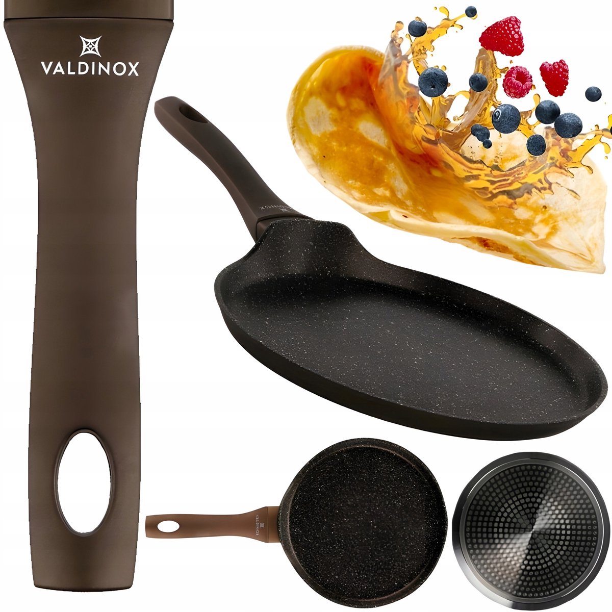 Valdinox Koekenpan Pannenkoeken 24cm - Anti-aanbak, Inductie & Gas