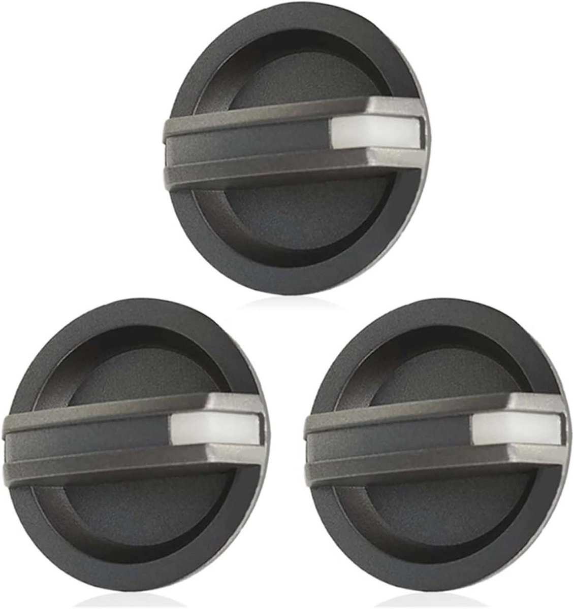 Verwarming Regelknop - Klimaatknop Set - Auto Interieur - Directe Vervanging - 3 Stuks - Zwart
