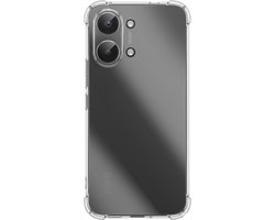 Avizar Hoesje Geschikt Voor Poco X8 Pro Max van Zachte Siliconen met Versterkte Schokbestendige Bumperhoeken, Transparant