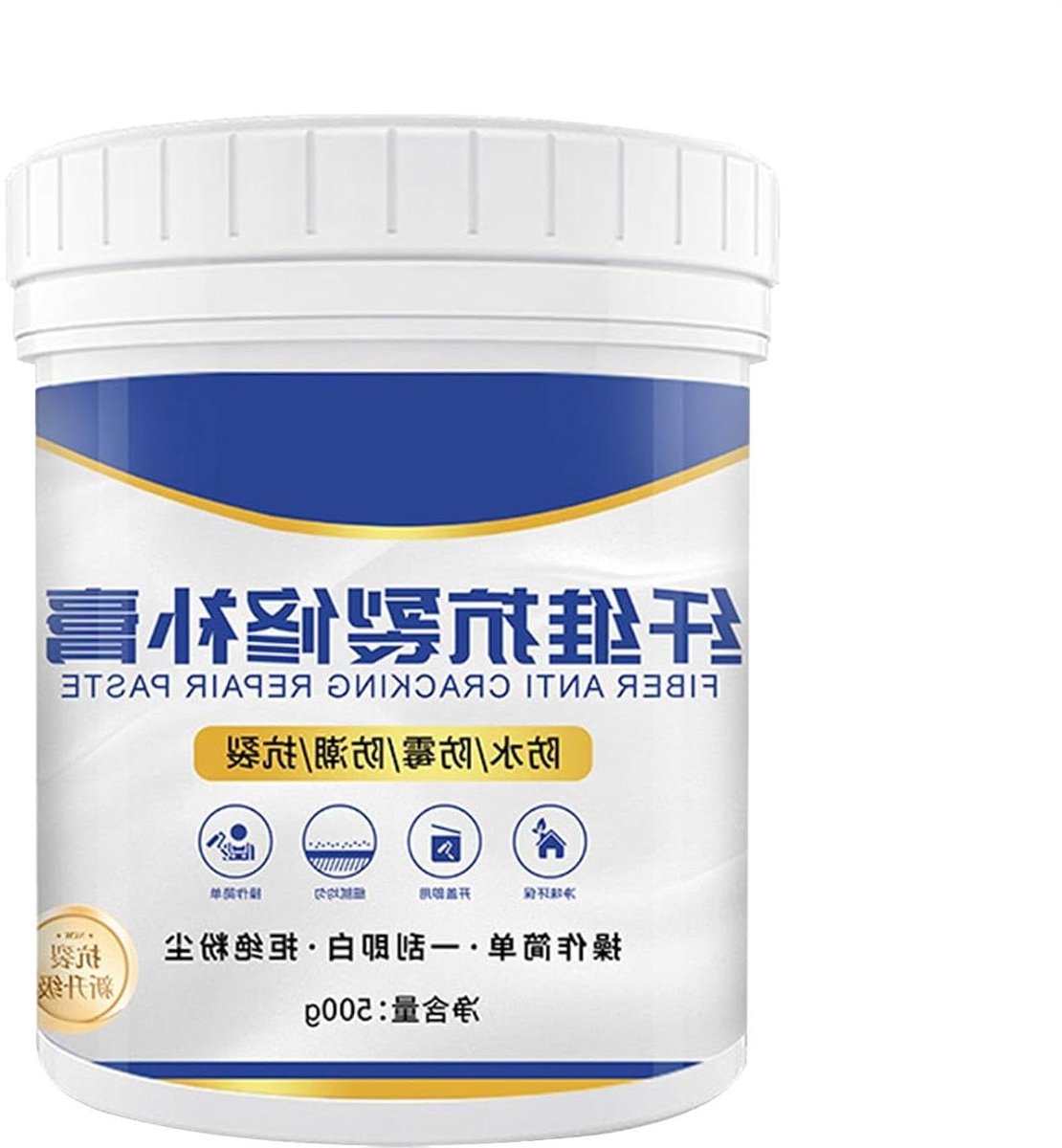 Wandreparatiepasta - Vulmiddel Muren - Scheuren Vullen - Vezelversterkte Formule - 500g - Wit
