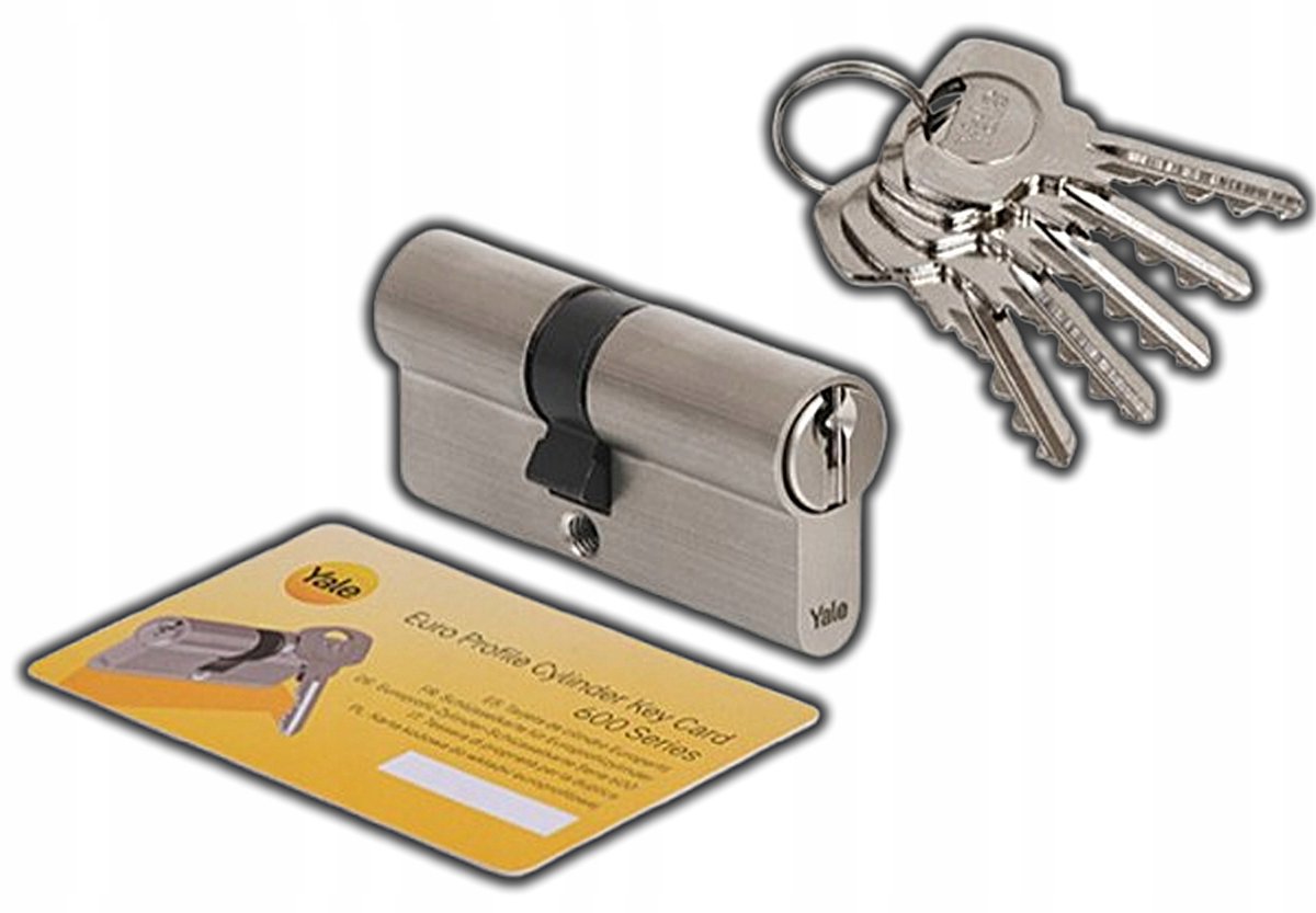 Yale Cilinder 40/70mm Satiné - Klasse 6D, 5 Sleutels