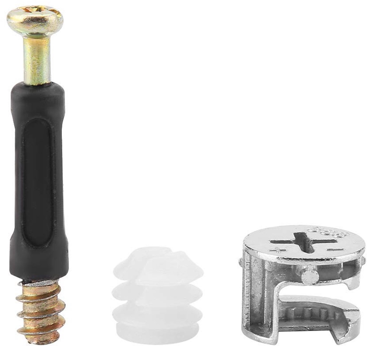 Dailygoods- Meubelbevestiger - Stevige Deuvelconnector - Cam Lock Verbindingsschroef - Hoogwaardig Koolstofstaal - Veilig en Niet Giftig - Eenvoudige Installatie - Meubelverbinder