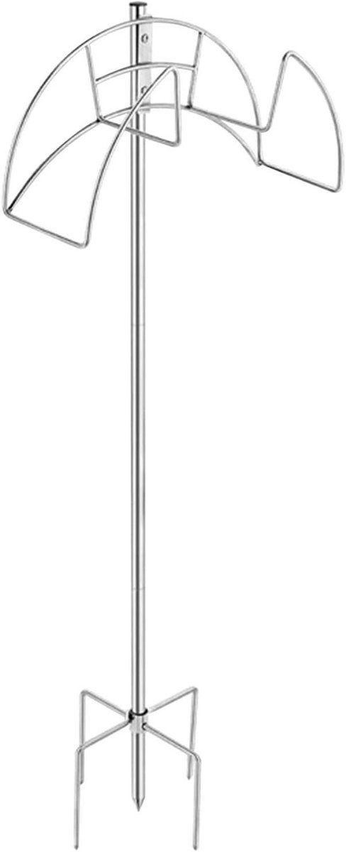Tuinslanghouder - Slang Hanger - Tuin Organiseren - Vrijstaand Ontwerp - 47 Inch Hoog - Zilver
