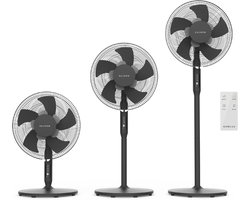 Staande Ventilator - Vloer Ventilator - Ruimte Koelen - 10 Bladen Systeem - 40 cm Diameter - Zwart