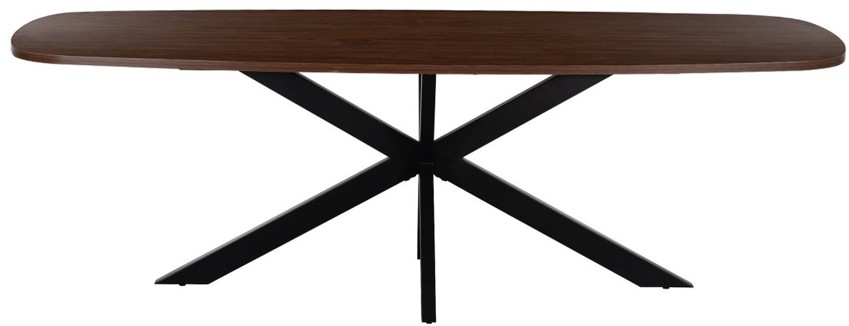Giga Meubel Eettafel Jaimy - Walnoot - Deens Ovaal - 240 x 100 x 76 cm
