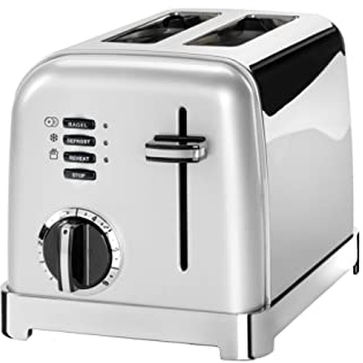 Broodrooster 2 Sleuven RVS Toaster Ontbijt Bereiden Brede Sleuven 6 Bruiningsstanden Metallic Parel Grijs