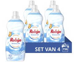Robijn - Klein & Krachtig Wasmiddel Stralend Wit 39 Wasbeurten - 4 x 1,19 liter - Voordeelverpakking