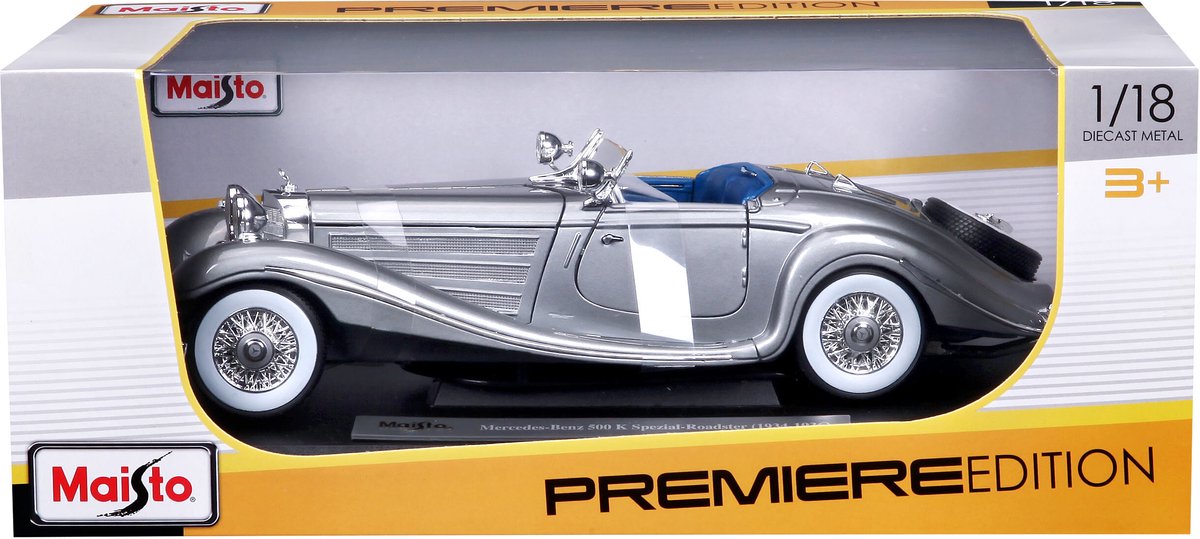 Modelauto Mercedes 500K Special Roadster 1:18 - speelgoed auto schaalmodel — afbeelding 2